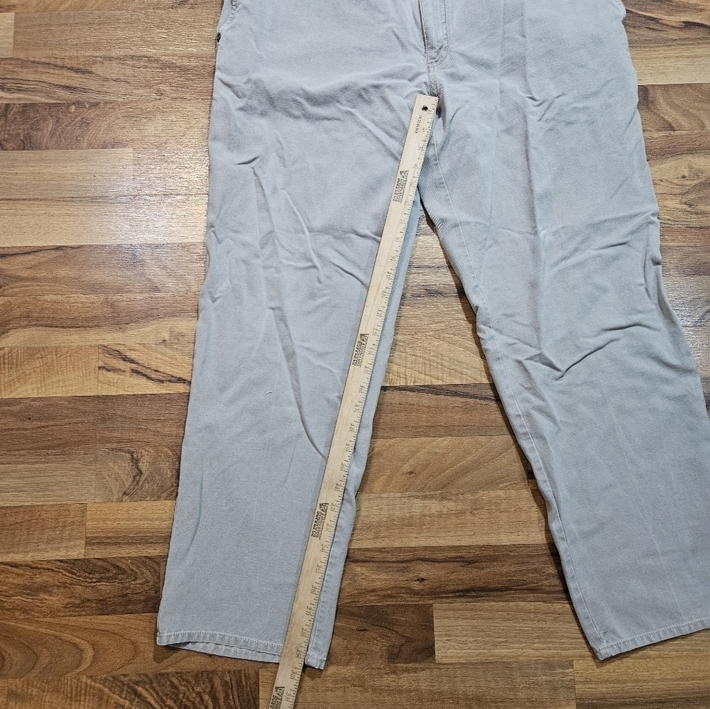 Tommy Bahama Jeans Mens 38x32 Gray Silk Cotton Blend Straight Leg Stretch Pant - Picture 9 of 10